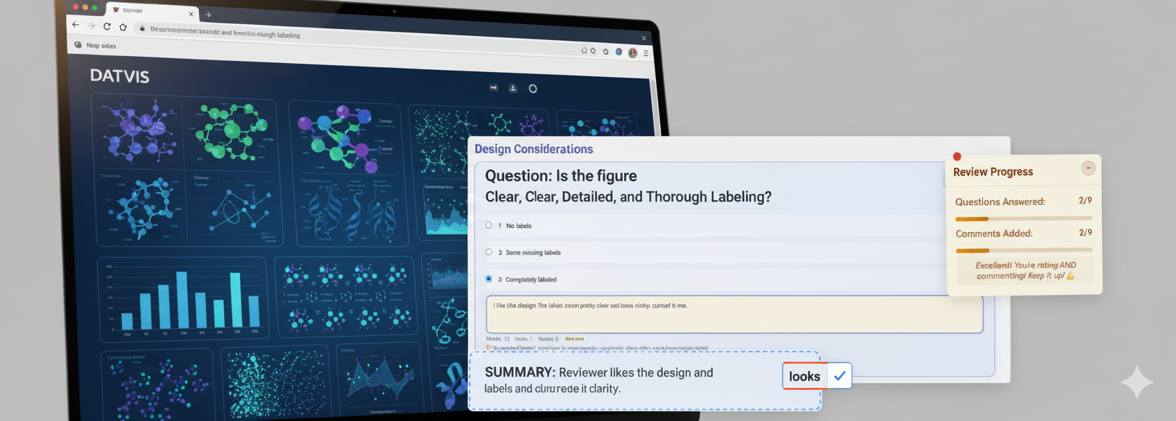 Visual Peer Review website interface